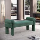  Color_Green -- Stefano Green Fabric Upholstered Bench IMAGE 2