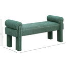  Color_Green -- Stefano Green Fabric Upholstered Bench IMAGE 7