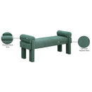  Color_Green -- Stefano Green Fabric Upholstered Bench IMAGE 8