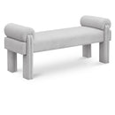  Color_Grey -- Stefano Grey Fabric Upholstered Bench IMAGE 1