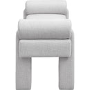  Color_Grey -- Stefano Grey Fabric Upholstered Bench IMAGE 4