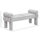 Color_Grey -- Stefano Grey Fabric Upholstered Bench IMAGE 7