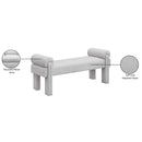  Color_Grey -- Stefano Grey Fabric Upholstered Bench IMAGE 8