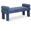  Color_Navy -- Stefano Navy Fabric Upholstered Bench IMAGE 1