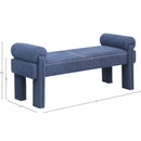  Color_Navy -- Stefano Navy Fabric Upholstered Bench IMAGE 7