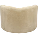 Meridian Kali Beige Faux Shearling Teddy Fabric Chair IMAGE 3