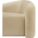Meridian Kali Beige Faux Shearling Teddy Fabric Chair IMAGE 9