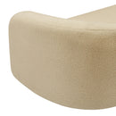 Meridian Kali Beige Faux Shearling Teddy Fabric Loveseat IMAGE 10