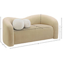  Manufacturer Color_Beige -- Meridian Kali Stationary Fabric Loveseat IMAGE 14
