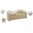  Manufacturer Color_Beige -- Meridian Kali Stationary Fabric Loveseat IMAGE 15