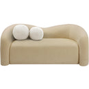  Manufacturer Color_Beige -- Meridian Kali Stationary Fabric Loveseat IMAGE 4