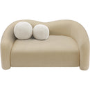  Manufacturer Color_Beige -- Meridian Kali Stationary Fabric Loveseat IMAGE 5