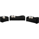 Meridian Kali Black Faux Shearling Teddy Fabric Chair IMAGE 12
