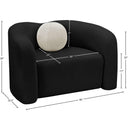  Manufacturer Color_Black -- Kali Black Faux Shearling Teddy Fabric Upholstered Chair IMAGE 14