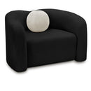  Manufacturer Color_Black -- Kali Black Faux Shearling Teddy Fabric Upholstered Chair IMAGE 1