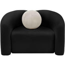  Manufacturer Color_Black -- Kali Black Faux Shearling Teddy Fabric Upholstered Chair IMAGE 4