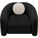  Manufacturer Color_Black -- Kali Black Faux Shearling Teddy Fabric Upholstered Chair IMAGE 5