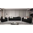  Manufacturer Color_Black -- Kali 62" Black Faux Shearling Teddy Fabric Upholstered Loveseat IMAGE 11