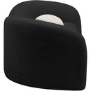  Manufacturer Color_Black -- Kali 62" Black Faux Shearling Teddy Fabric Upholstered Loveseat IMAGE 6