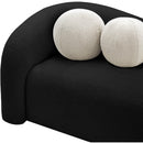  Manufacturer Color_Black -- Kali 62" Black Faux Shearling Teddy Fabric Upholstered Loveseat IMAGE 8