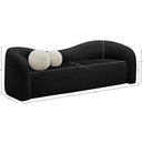  Manufacturer Color_Black -- Kali 86" Black Faux Shearling Teddy Fabric Upholstered Sofa IMAGE 14