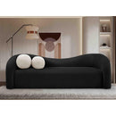  Manufacturer Color_Black -- Kali 86" Black Faux Shearling Teddy Fabric Upholstered Sofa IMAGE 2
