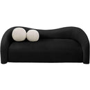  Manufacturer Color_Black -- Kali 86" Black Faux Shearling Teddy Fabric Upholstered Sofa IMAGE 5