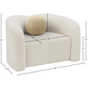  Manufacturer Color_Cream -- Kali Cream Faux Shearling Teddy Fabric Upholstered Chair IMAGE 14
