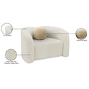  Manufacturer Color_Cream -- Kali Cream Faux Shearling Teddy Fabric Upholstered Chair IMAGE 15