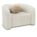  Manufacturer Color_Cream -- Kali Cream Faux Shearling Teddy Fabric Upholstered Chair IMAGE 1