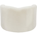  Manufacturer Color_Cream -- Kali Cream Faux Shearling Teddy Fabric Upholstered Chair IMAGE 3