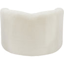 Meridian Kali Cream Faux Shearling Teddy Fabric Chair IMAGE 3
