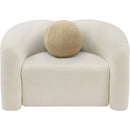  Manufacturer Color_Cream -- Kali Cream Faux Shearling Teddy Fabric Upholstered Chair IMAGE 4