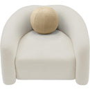  Manufacturer Color_Cream -- Kali Cream Faux Shearling Teddy Fabric Upholstered Chair IMAGE 5