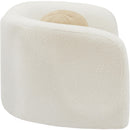  Manufacturer Color_Cream -- Kali Cream Faux Shearling Teddy Fabric Upholstered Chair IMAGE 6