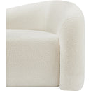 Meridian Kali Cream Faux Shearling Teddy Fabric Chair IMAGE 9
