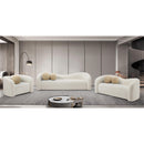  Manufacturer Color_Cream -- Kali 62" Cream Faux Shearling Teddy Fabric Upholstered Loveseat IMAGE 11