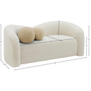  Manufacturer Color_Cream -- Kali 62" Cream Faux Shearling Teddy Fabric Upholstered Loveseat IMAGE 14