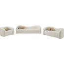  Manufacturer Color_Cream -- Kali 86" Cream Faux Shearling Teddy Fabric Upholstered Sofa IMAGE 12