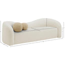  Manufacturer Color_Cream -- Kali 86" Cream Faux Shearling Teddy Fabric Upholstered Sofa IMAGE 14