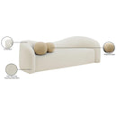 Manufacturer Color_Cream -- Kali 86" Cream Faux Shearling Teddy Fabric Upholstered Sofa IMAGE 15