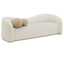  Manufacturer Color_Cream -- Kali 86" Cream Faux Shearling Teddy Fabric Upholstered Sofa IMAGE 1