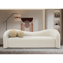  Manufacturer Color_Cream -- Kali 86" Cream Faux Shearling Teddy Fabric Upholstered Sofa IMAGE 2