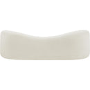 Meridian Kali Cream Faux Shearling Teddy Fabric Sofa IMAGE 3