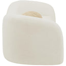  Manufacturer Color_Cream -- Kali 86" Cream Faux Shearling Teddy Fabric Upholstered Sofa IMAGE 6