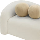  Manufacturer Color_Cream -- Kali 86" Cream Faux Shearling Teddy Fabric Upholstered Sofa IMAGE 8
