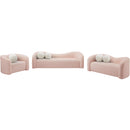  Manufacturer Color_Pink -- Kali Pink Faux Shearling Teddy Fabric Upholstered Chair IMAGE 12