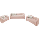  Manufacturer Color_Pink -- Kali Pink Faux Shearling Teddy Fabric Upholstered Chair IMAGE 13