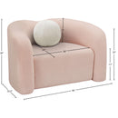  Manufacturer Color_Pink -- Kali Pink Faux Shearling Teddy Fabric Upholstered Chair IMAGE 14