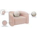  Manufacturer Color_Pink -- Kali Pink Faux Shearling Teddy Fabric Upholstered Chair IMAGE 15